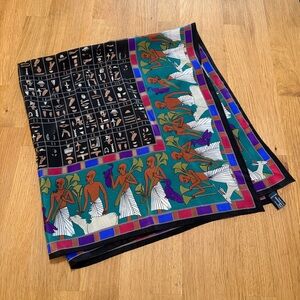 Museum of Fine Arts Boston 100% silk Scarf Egypt Theme Square